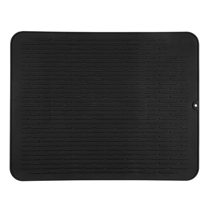 Comfy Grip Rectangle Black Silicone Dish Drying Mat - 23" x 18" - 1 count box