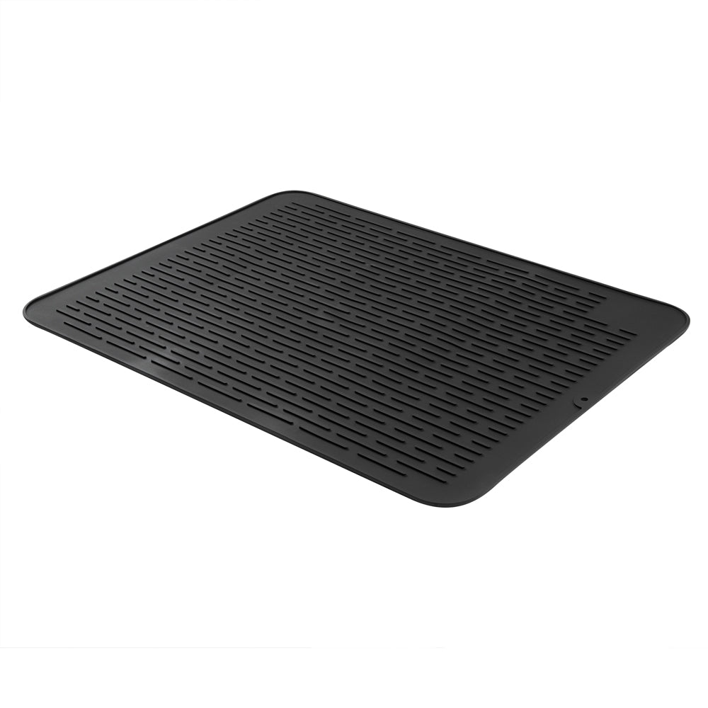 Comfy Grip Rectangle Black Silicone Dish Drying Mat - 23" x 18" - 1 count box