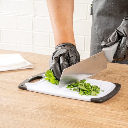 Comfy Grip White and Black Plastic Cutting Board Set - Includes 3 Boards, with Juice Groove, Handle - 1 count box