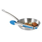 Met Lux Blue Stainless Steel Kitchen Tong - Scalloped - 12" x 1 3/4" x 1" - 1 count box