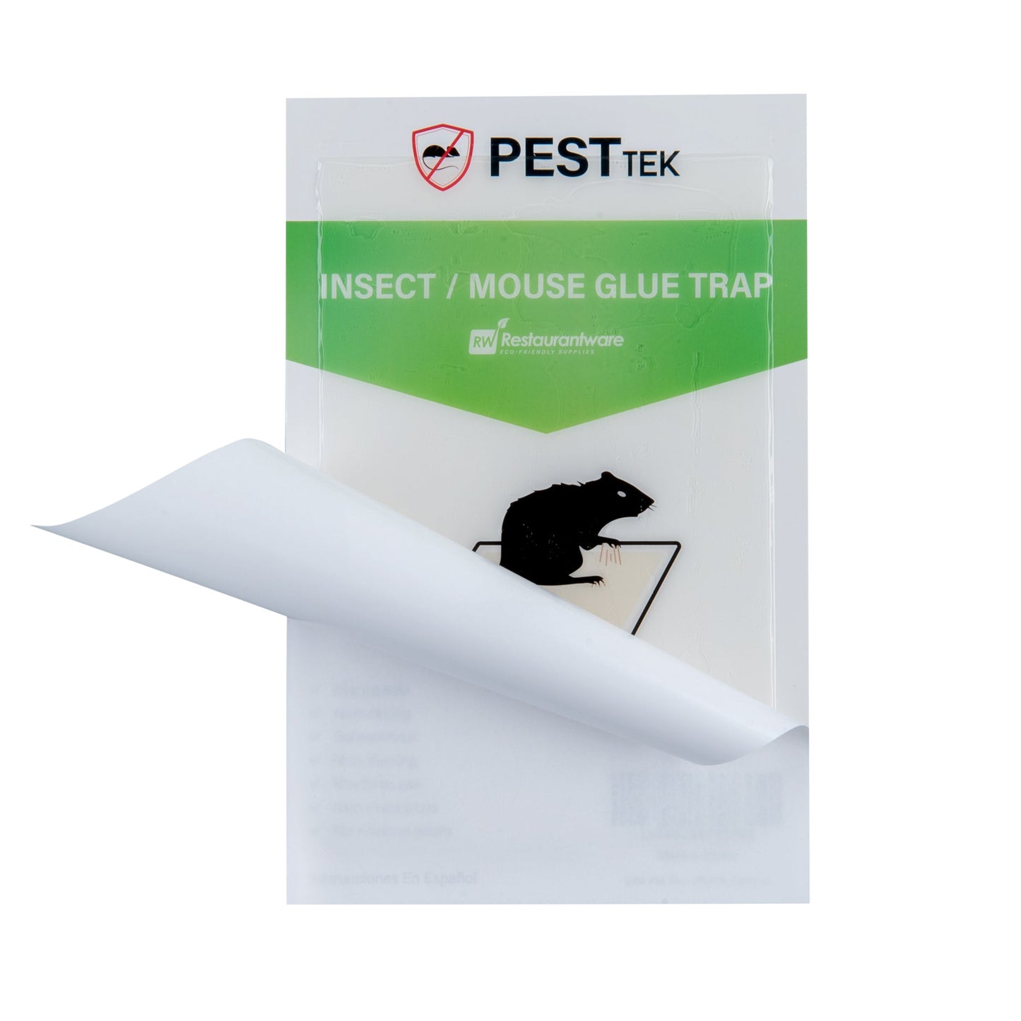Pest Tek Paper Insect / Mouse Glue Board Trap - Set of 2 - 8 1/4" x 5 1/4" - 1 count box