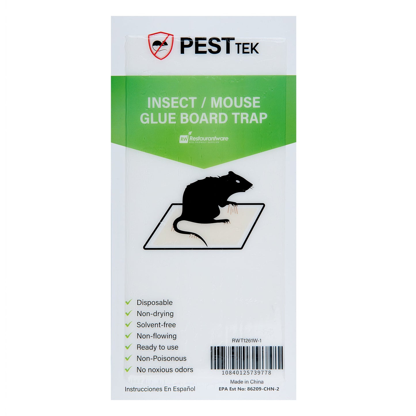 Pest Tek Paper Insect / Mouse Glue Board Trap - Set of 24 - 11" x 5 1/4" - 1 count box