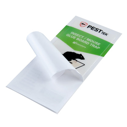 Pest Tek Paper Insect / Mouse Glue Board Trap - Set of 24 - 11" x 5 1/4" - 10 count box