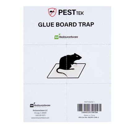 Pest Tek Paper Glue Board Trap - for Rat, Mouse, Snake and Roach - 8 1/2" x 6 1/2" x 1/2" - 1 count box