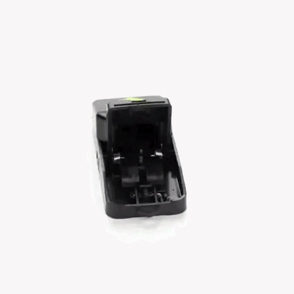 Pest Tek Black Plastic Mouse Trap - Interlocking Teeth, Reusable - 4 1/2" x 2" x 2 1/4" - 2 count box