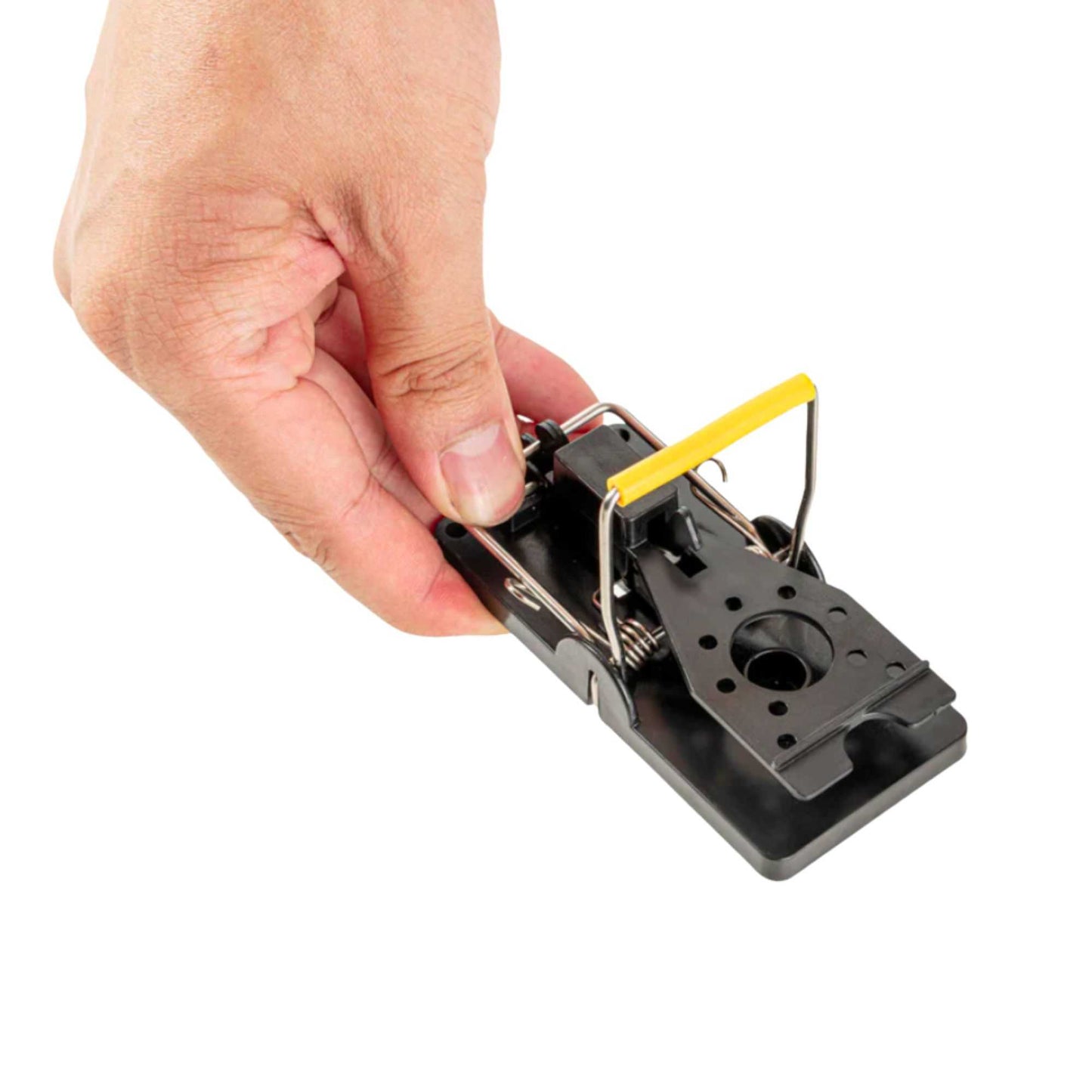 Pest Tek Black Plastic Mouse Trap - Kill Bar, Reusable - 3 3/4" x 1 3/4" x 2 1/4" - 6 count box