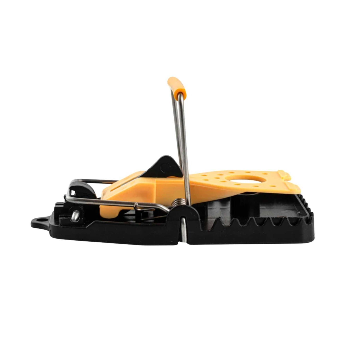 Pest Tek Yellow and Black Plastic Mouse Trap - Kill Bar, Reusable - 4 1/2" x 2" x 2 1/4" - 2 count box