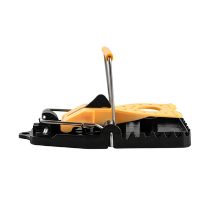 Pest Tek Yellow and Black Plastic Mouse Trap - Kill Bar, Reusable - 4 1/2" x 2" x 2 1/4" - 2 count box