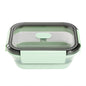 Fresh Hero 27 oz Green Plastic Airtight Food Storage Container - with Vented Lid, Collapsible - 7 1/4" x 5 1/2" x 2 3/4" - 1 count box