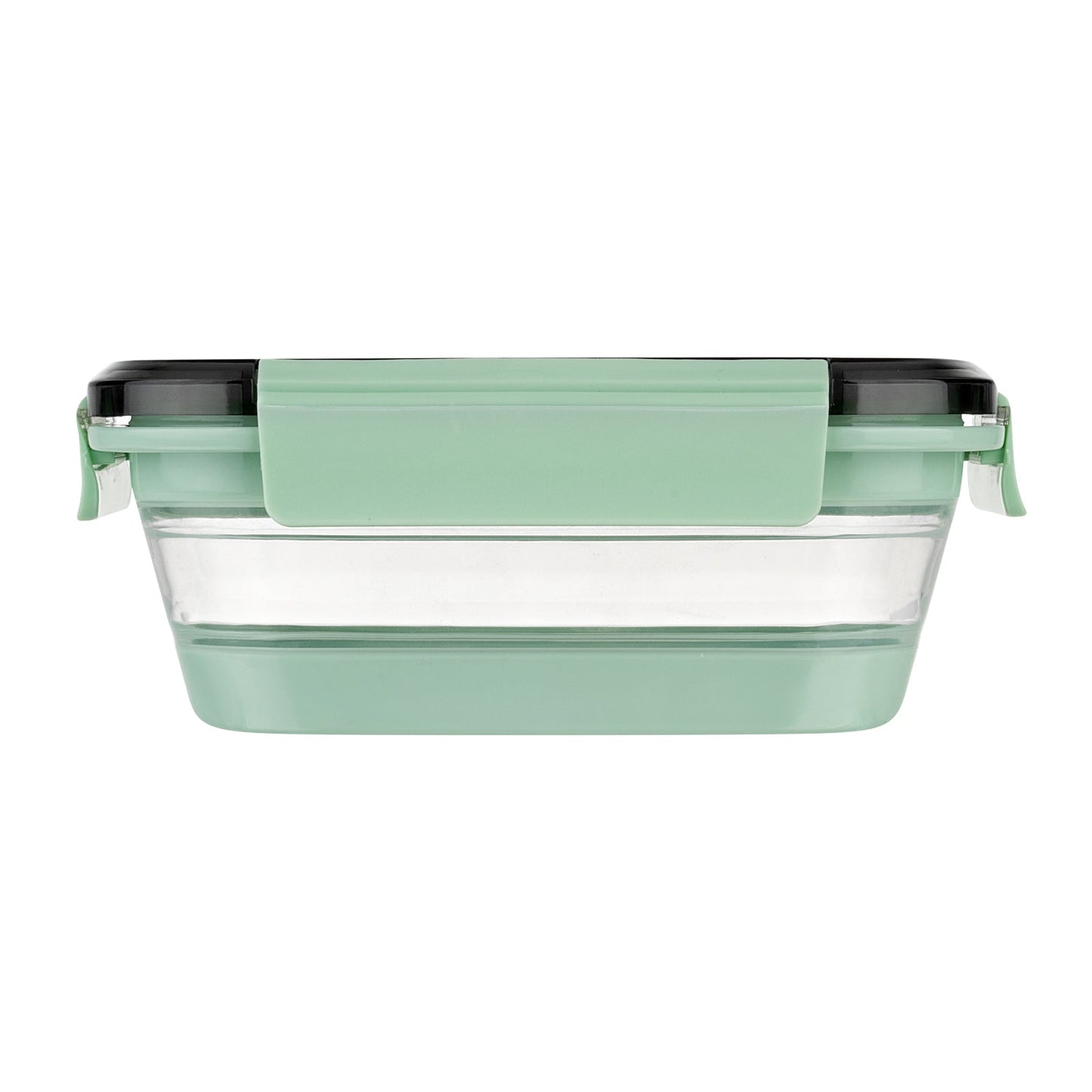 Fresh Hero 27 oz Green Plastic Airtight Food Storage Container - with Vented Lid, Collapsible - 7 1/4" x 5 1/2" x 2 3/4" - 1 count box