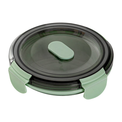 Fresh Hero 14 oz Green Plastic Airtight Food Storage Container - with Vented Lid, Collapsible - 5 1/2" x 5 1/2" x 2 3/4" - 1 count box