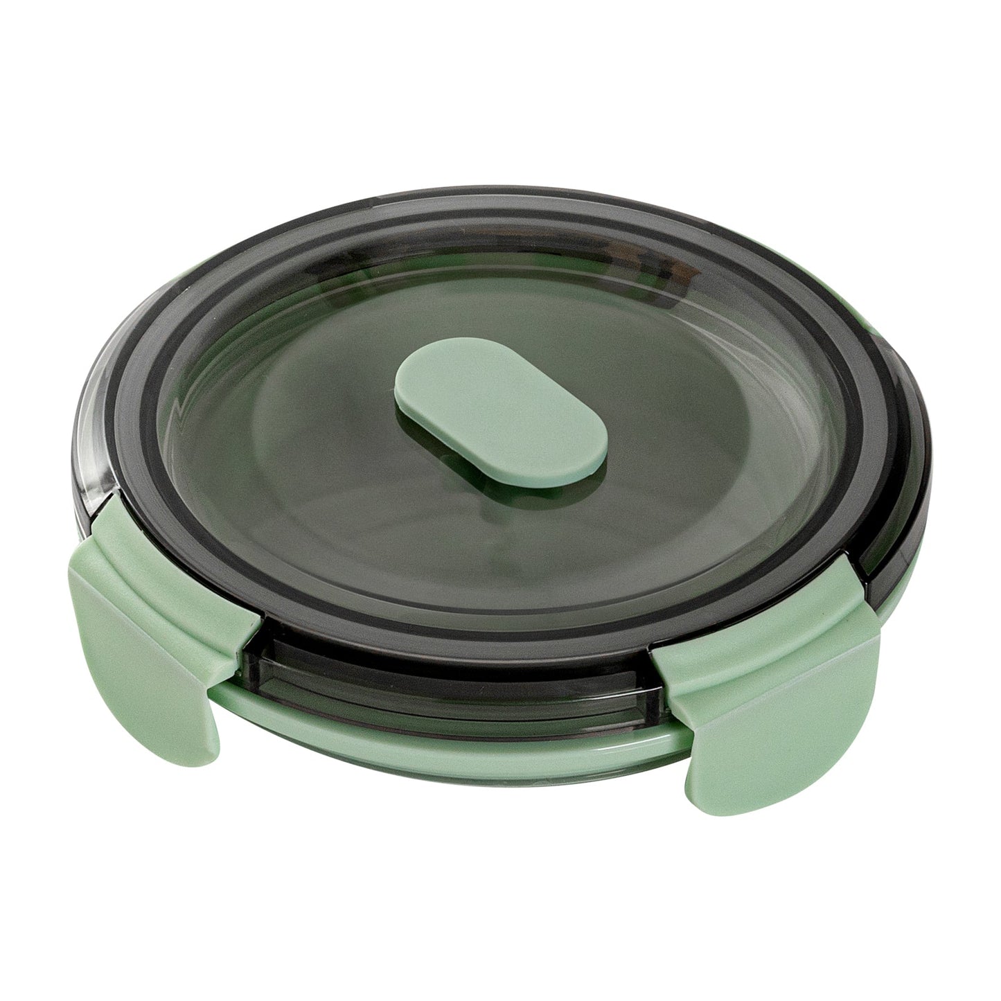 Fresh Hero 14 oz Green Plastic Airtight Food Storage Container - with Vented Lid, Collapsible - 5 1/2" x 5 1/2" x 2 3/4" - 20 count box