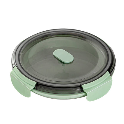Fresh Hero 27 oz Green Plastic Airtight Food Storage Container - with Vented Lid, Collapsible - 6 3/4" x 6 3/4" x 2 3/4" - 1 count box