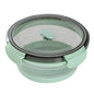 Fresh Hero 34 oz Green Plastic Airtight Food Storage Container - with Vented Lid, Collapsible - 7 1/4" x 7 1/4" x 3" - 1 count box