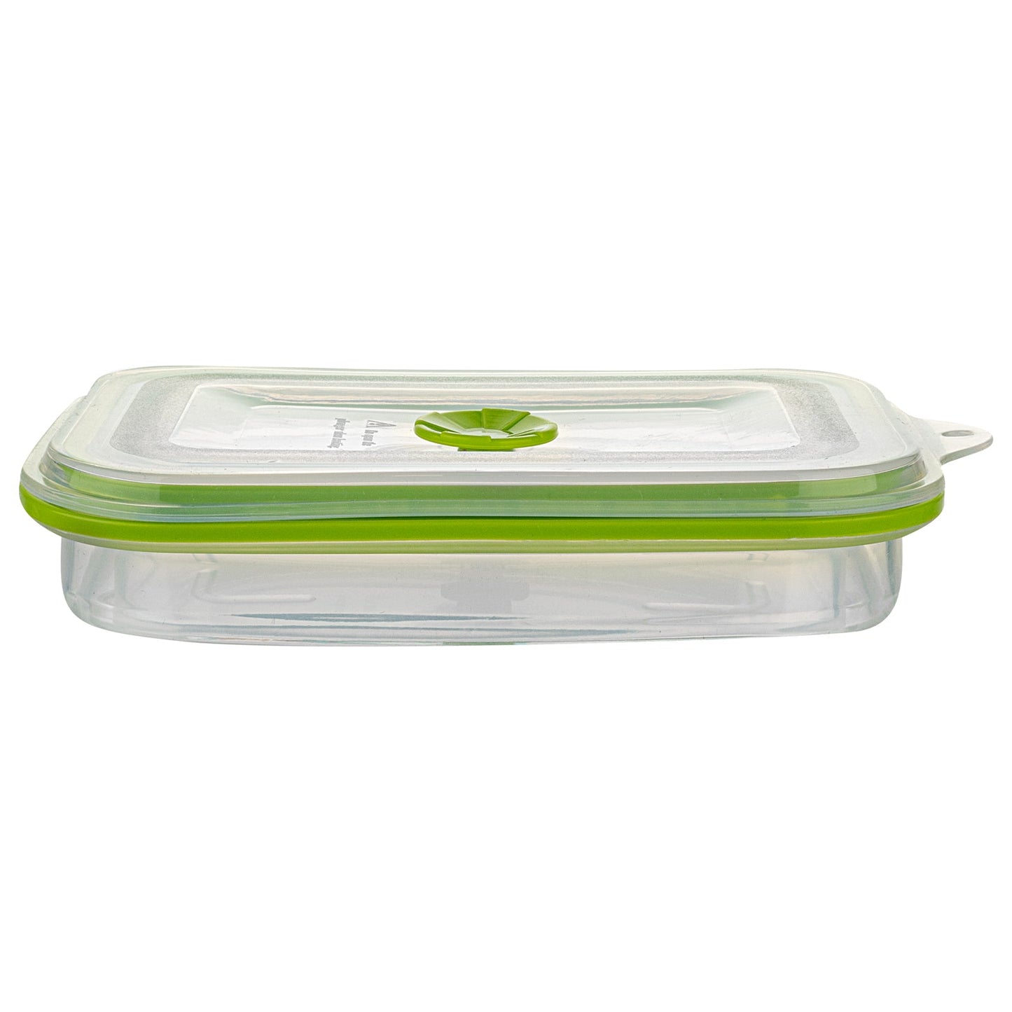 Fresh Hero 32 oz Green Silicone Airtight Food Storage Container - with Vented Lid, Collapsible - 7 3/4" x 5 1/2" x 2 3/4" - 1 count box