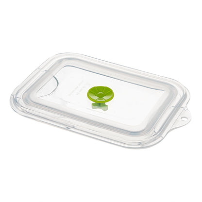 Fresh Hero 32 oz Green Silicone Airtight Food Storage Container - with Vented Lid, Collapsible - 7 3/4" x 5 1/2" x 2 3/4" - 20 count box