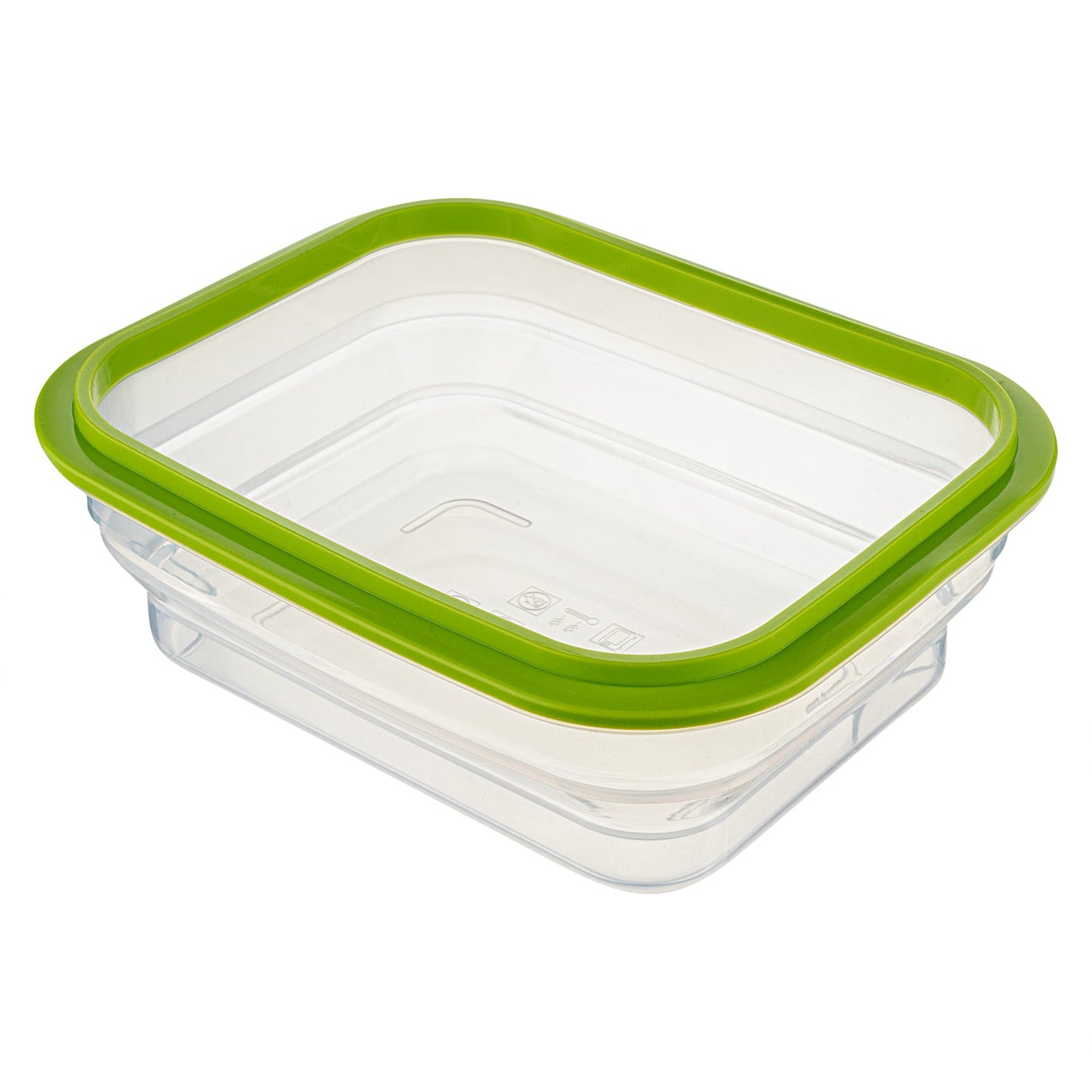 Fresh Hero 51 oz Green Silicone Airtight Food Storage Container - with Vented Lid, Collapsible - 9 1/4" x 7" x 3" - 20 count box