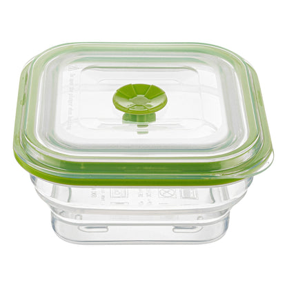 Fresh Hero 16 oz Green Silicone Airtight Food Storage Container - with Vented Lid, Collapsible - 5 1/4" x 5 1/4" x 2 3/4" - 1 count box