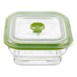 Fresh Hero 16 oz Green Silicone Airtight Food Storage Container - with Vented Lid, Collapsible - 5 1/4" x 5 1/4" x 2 3/4" - 1 count box