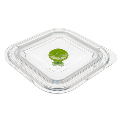Fresh Hero 16 oz Green Silicone Airtight Food Storage Container - with Vented Lid, Collapsible - 5 1/4" x 5 1/4" x 2 3/4" - 1 count box