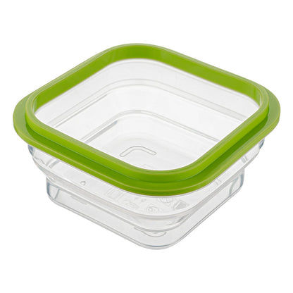 Fresh Hero 16 oz Green Silicone Airtight Food Storage Container - with Vented Lid, Collapsible - 5 1/4" x 5 1/4" x 2 3/4" - 1 count box