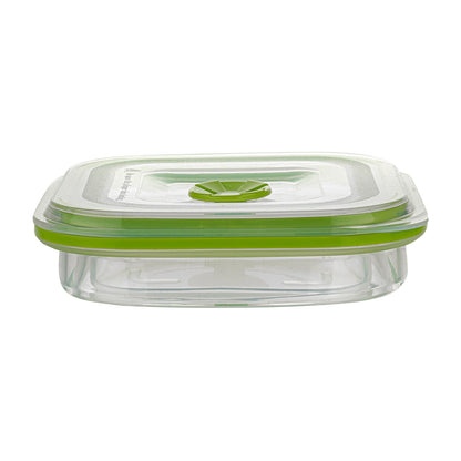 Fresh Hero 16 oz Green Silicone Airtight Food Storage Container - with Vented Lid, Collapsible - 5 1/4" x 5 1/4" x 2 3/4" - 20 count box