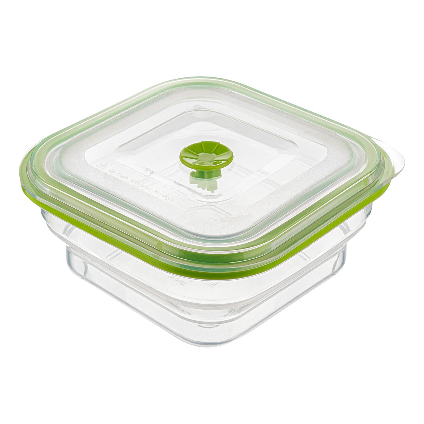 Fresh Hero 37 oz Green Silicone Airtight Food Storage Container - with Vented Lid, Collapsible - 7" x 7" x 3" - 20 count box