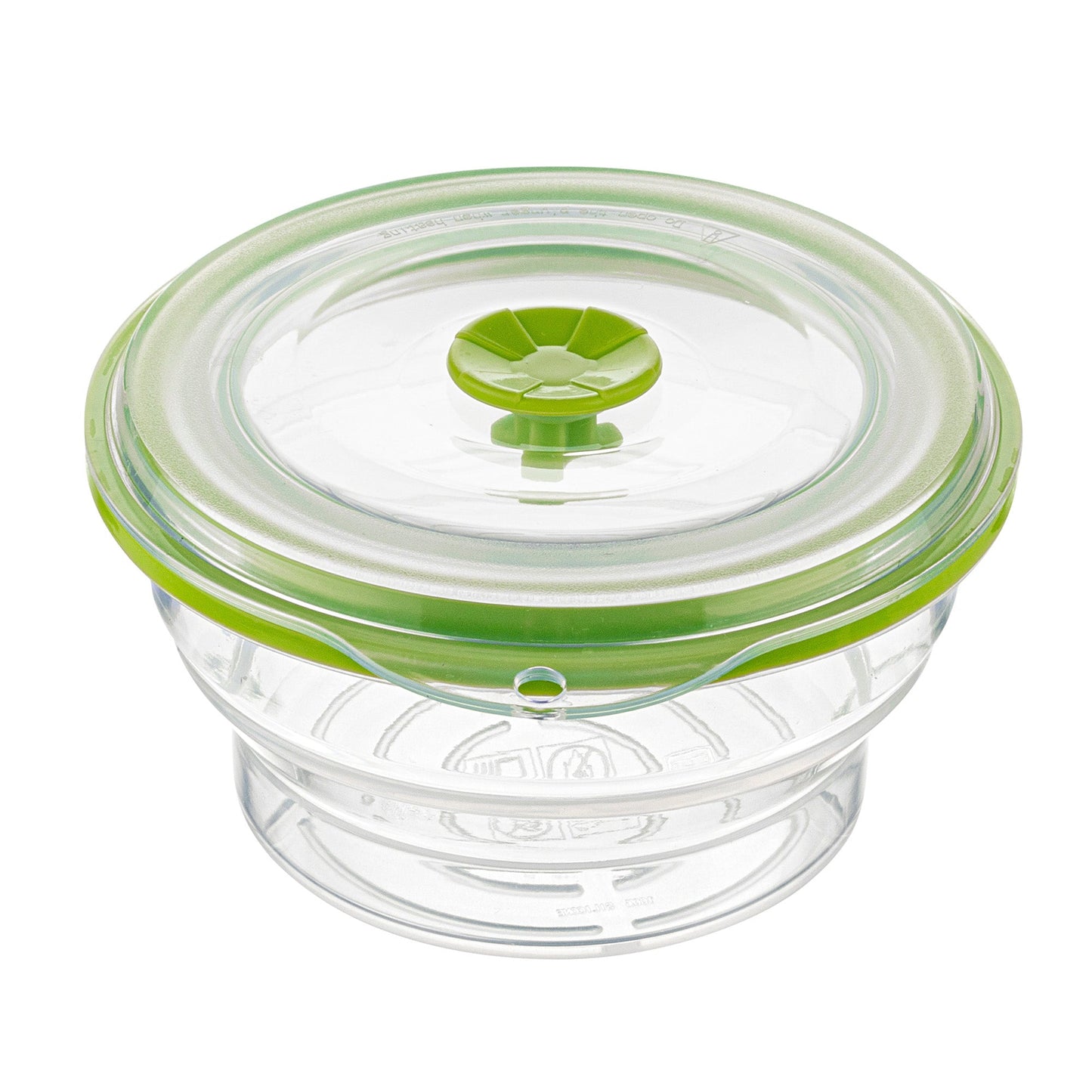 Fresh Hero 16 oz Green Silicone Airtight Food Storage Container - with Vented Lid, Collapsible - 5 3/4" x 5 3/4" x 2 3/4" - 1 count box