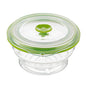 Fresh Hero 16 oz Green Silicone Airtight Food Storage Container - with Vented Lid, Collapsible - 5 3/4" x 5 3/4" x 2 3/4" - 1 count box