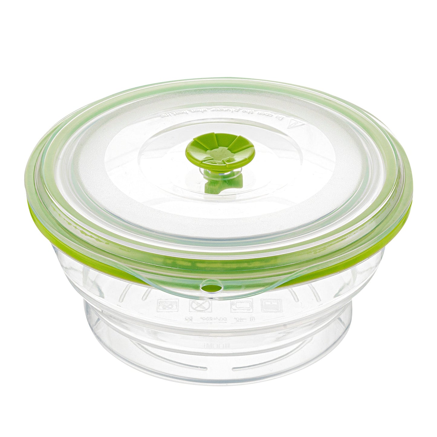 Fresh Hero 31 oz Green Silicone Airtight Food Storage Container - with Vented Lid, Collapsible - 7" x 7" x 3" - 1 count box