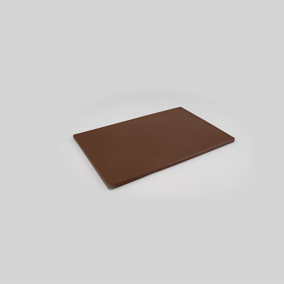 Chef 101 Brown Plastic Cutting Board - 18" x 12" - 10 count box