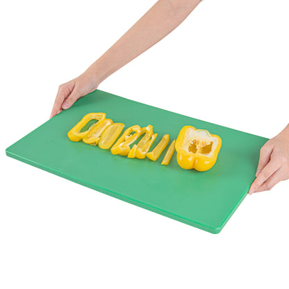 Chef 101 Green Plastic Cutting Board - 18" x 12" - 10 count box
