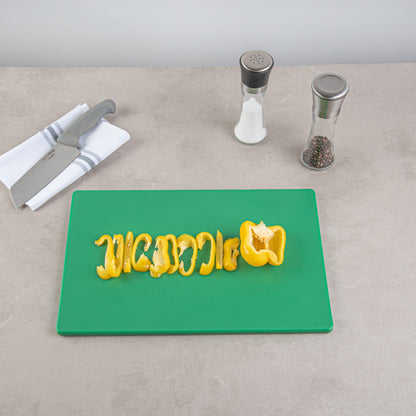 Chef 101 Green Plastic Cutting Board - 18" x 12" - 10 count box
