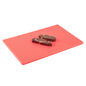 Chef 101 Red Plastic Cutting Board - 18" x 12" - 10 count box