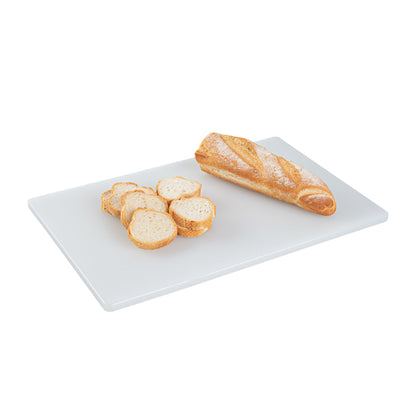 Chef 101 White Plastic Cutting Board - 18" x 12" x 1/2" - 1 count box