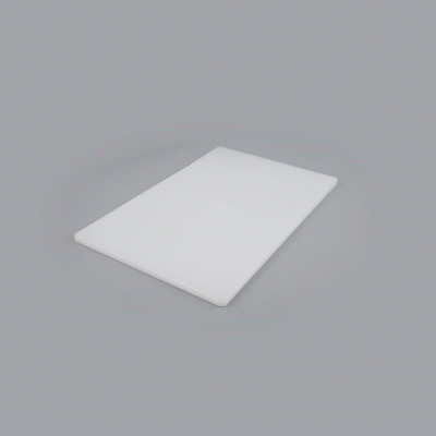Chef 101 White Plastic Cutting Board - 18" x 12" x 1/2" - 10 count box