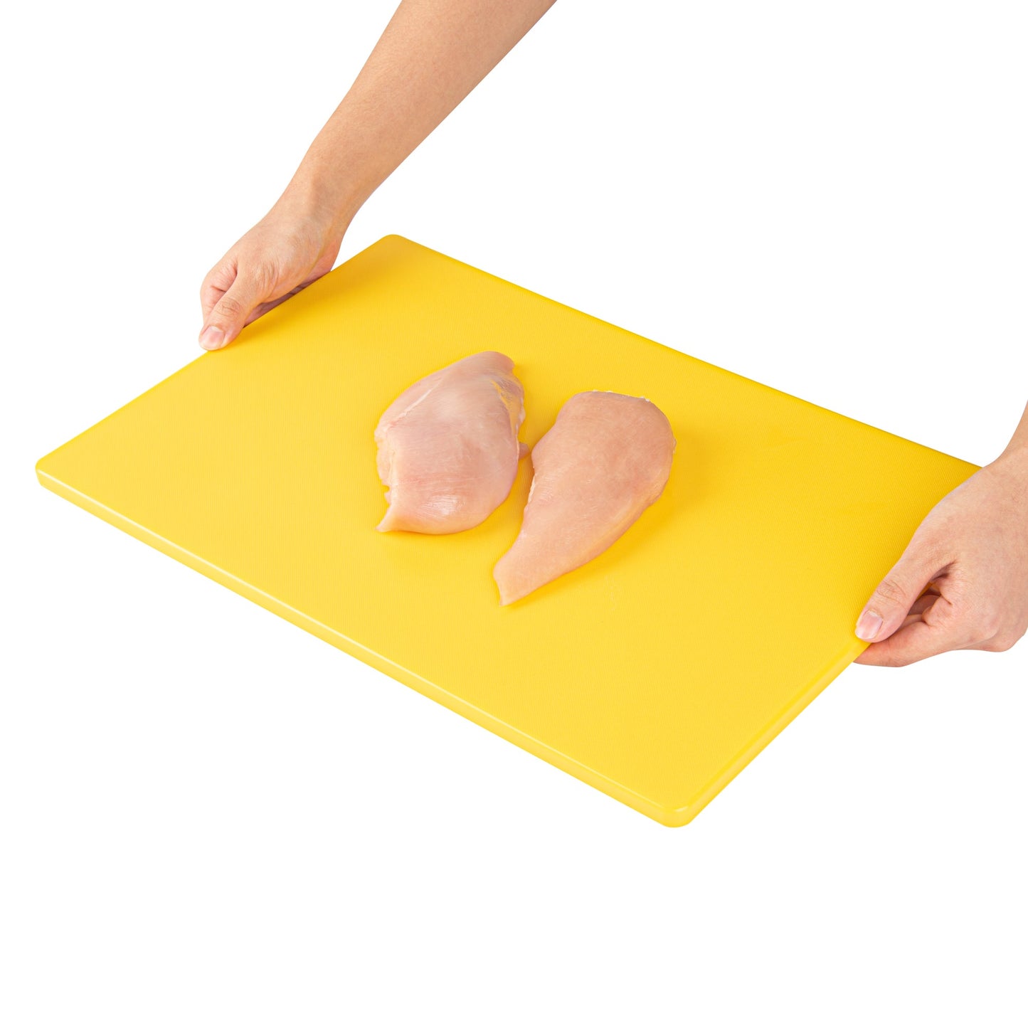Chef 101 Yellow Plastic Cutting Board - 18" x 12" - 1 count box