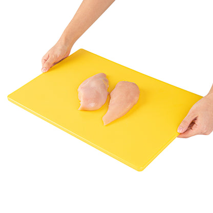 Chef 101 Yellow Plastic Cutting Board - 18" x 12" - 1 count box