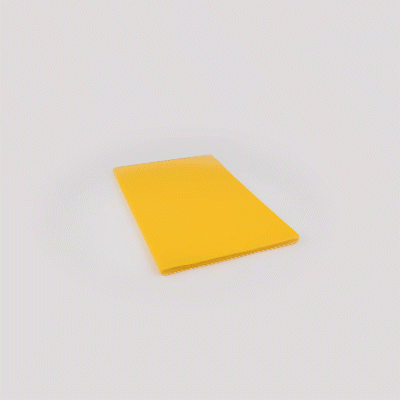 Chef 101 Yellow Plastic Cutting Board - 18" x 12" - 10 count box