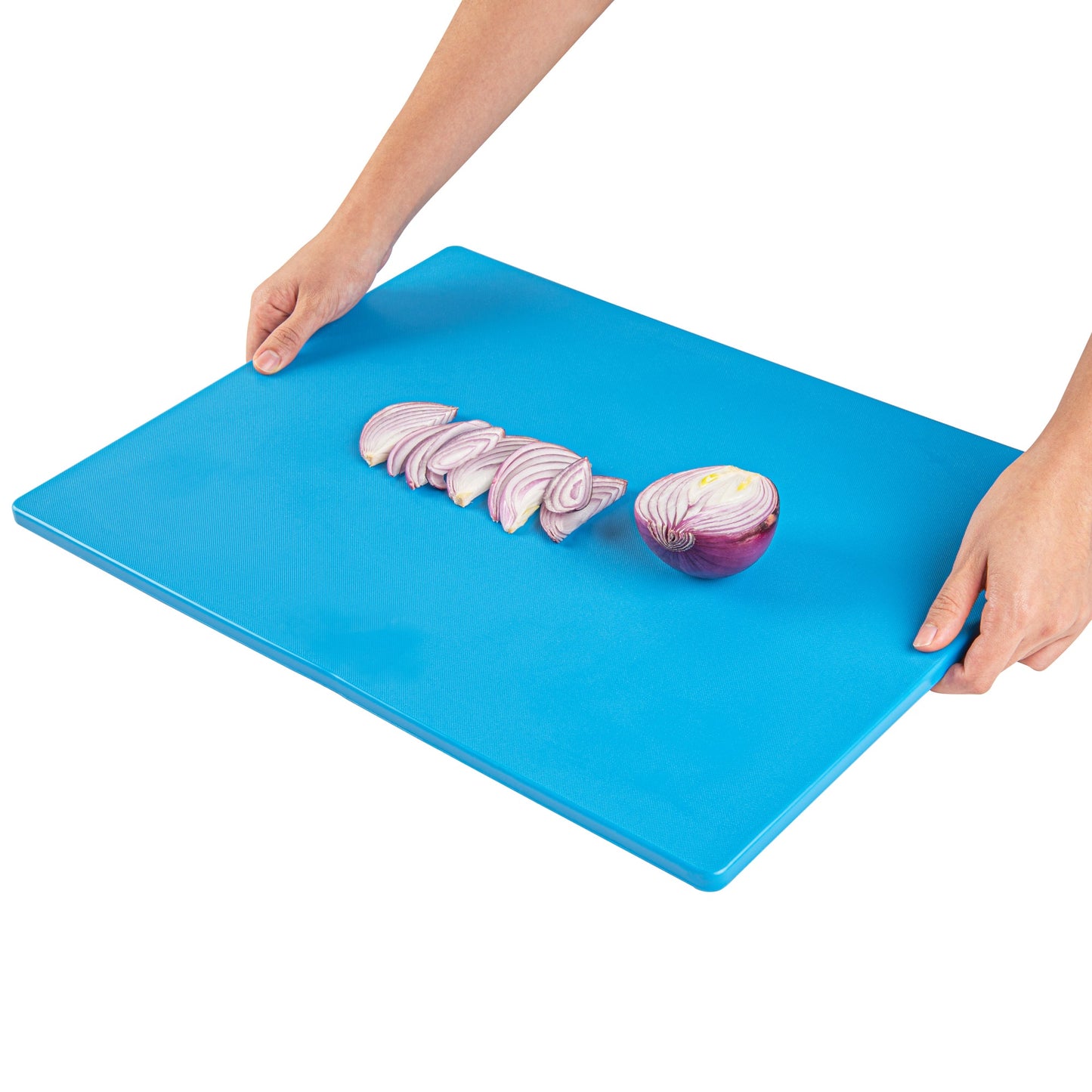 Chef 101 Blue Plastic Cutting Board - 20" x 15" - 1 count box