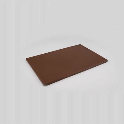 Chef 101 Brown Plastic Cutting Board - 20" x 15" - 10 count box