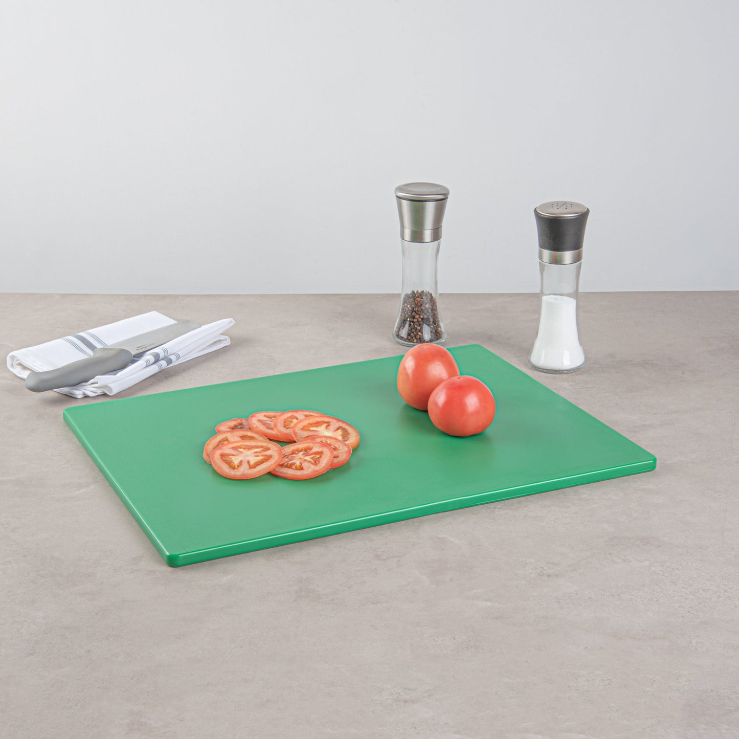 Chef 101 Green Plastic Cutting Board - 20" x 15" - 1 count box