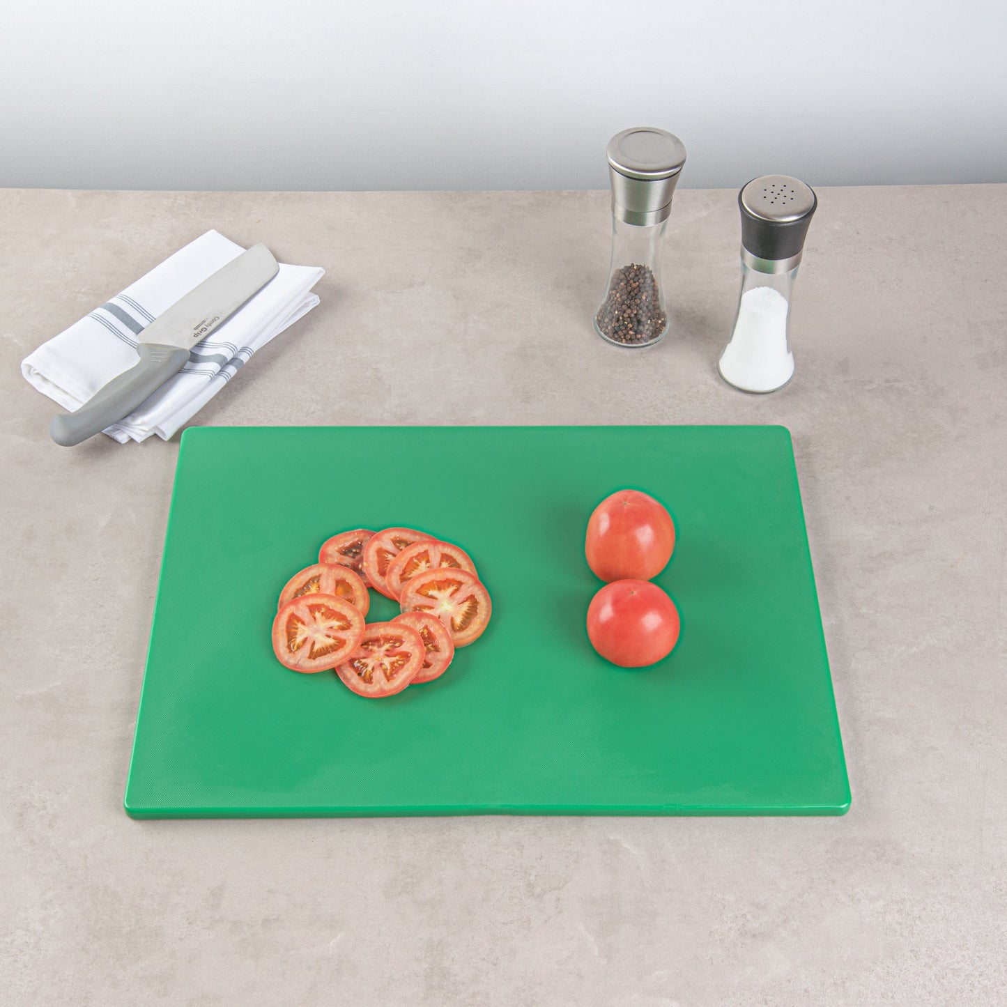 Chef 101 Green Plastic Cutting Board - 20" x 15" - 1 count box