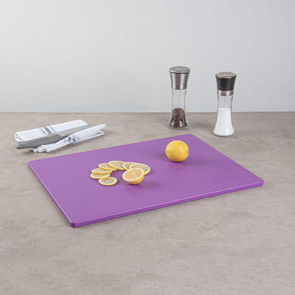 Chef 101 Purple Plastic Cutting Board - 20" x 15" - 1 count box