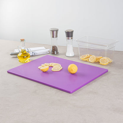 Chef 101 Purple Plastic Cutting Board - 20" x 15" - 1 count box