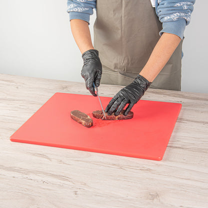 Chef 101 Red Plastic Cutting Board - 20" x 15" - 1 count box