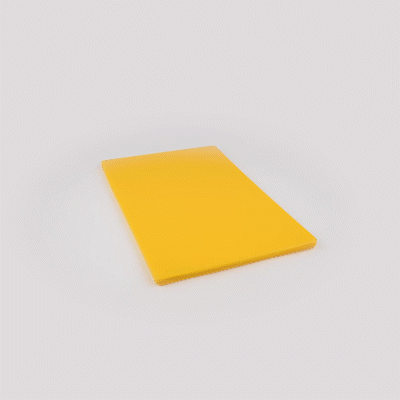 Chef 101 Yellow Plastic Cutting Board - 20" x 15" - 10 count box