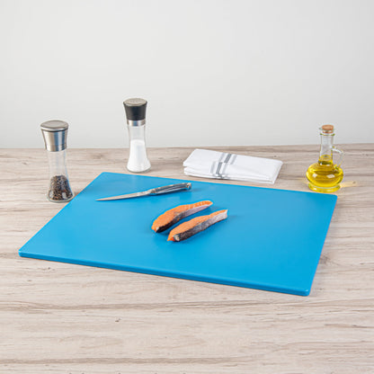 Chef 101 Blue Plastic Cutting Board - 24" x 18" - 1 count box