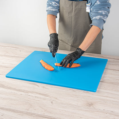 Chef 101 Blue Plastic Cutting Board - 24" x 18" - 1 count box