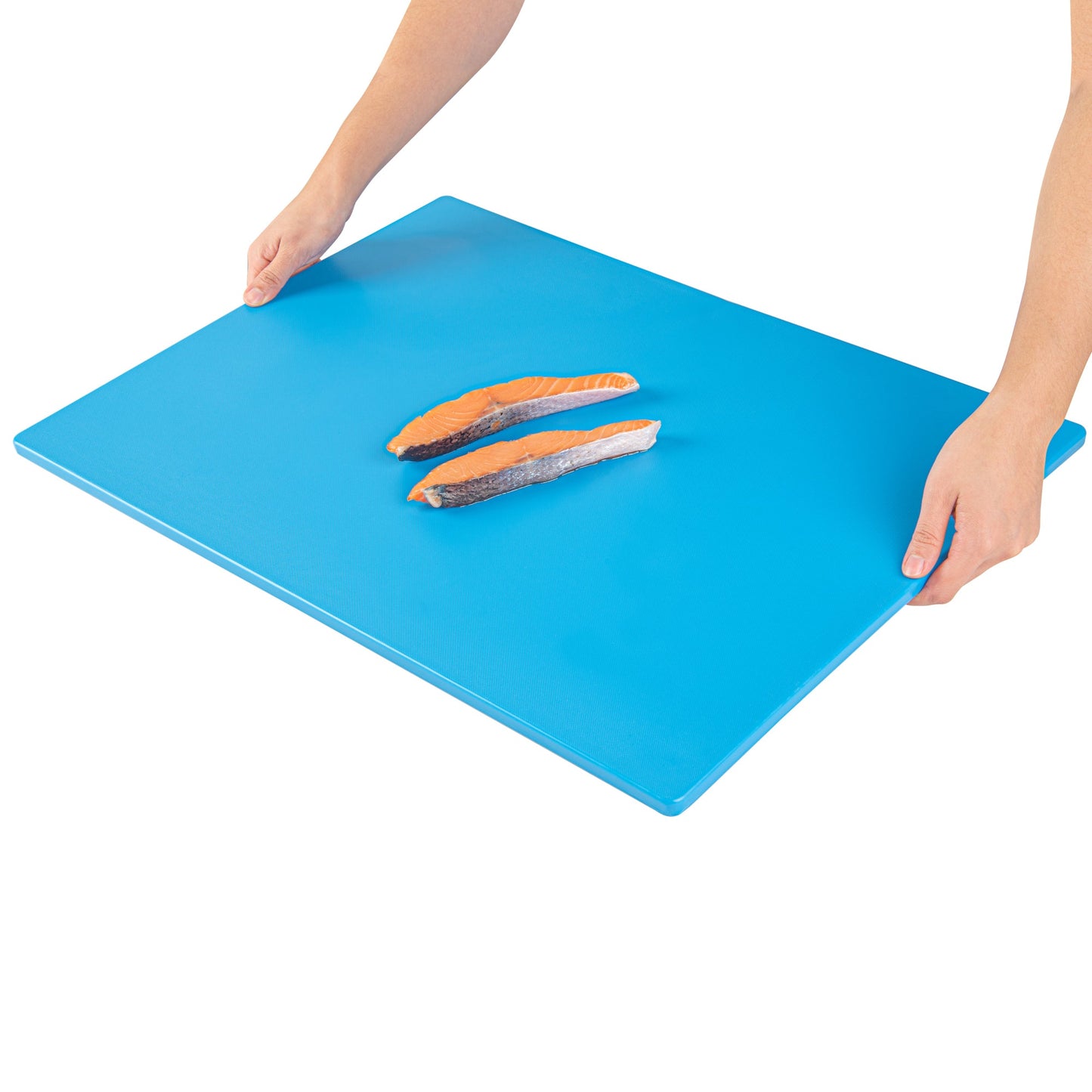 Chef 101 Blue Plastic Cutting Board - 24" x 18" - 10 count box